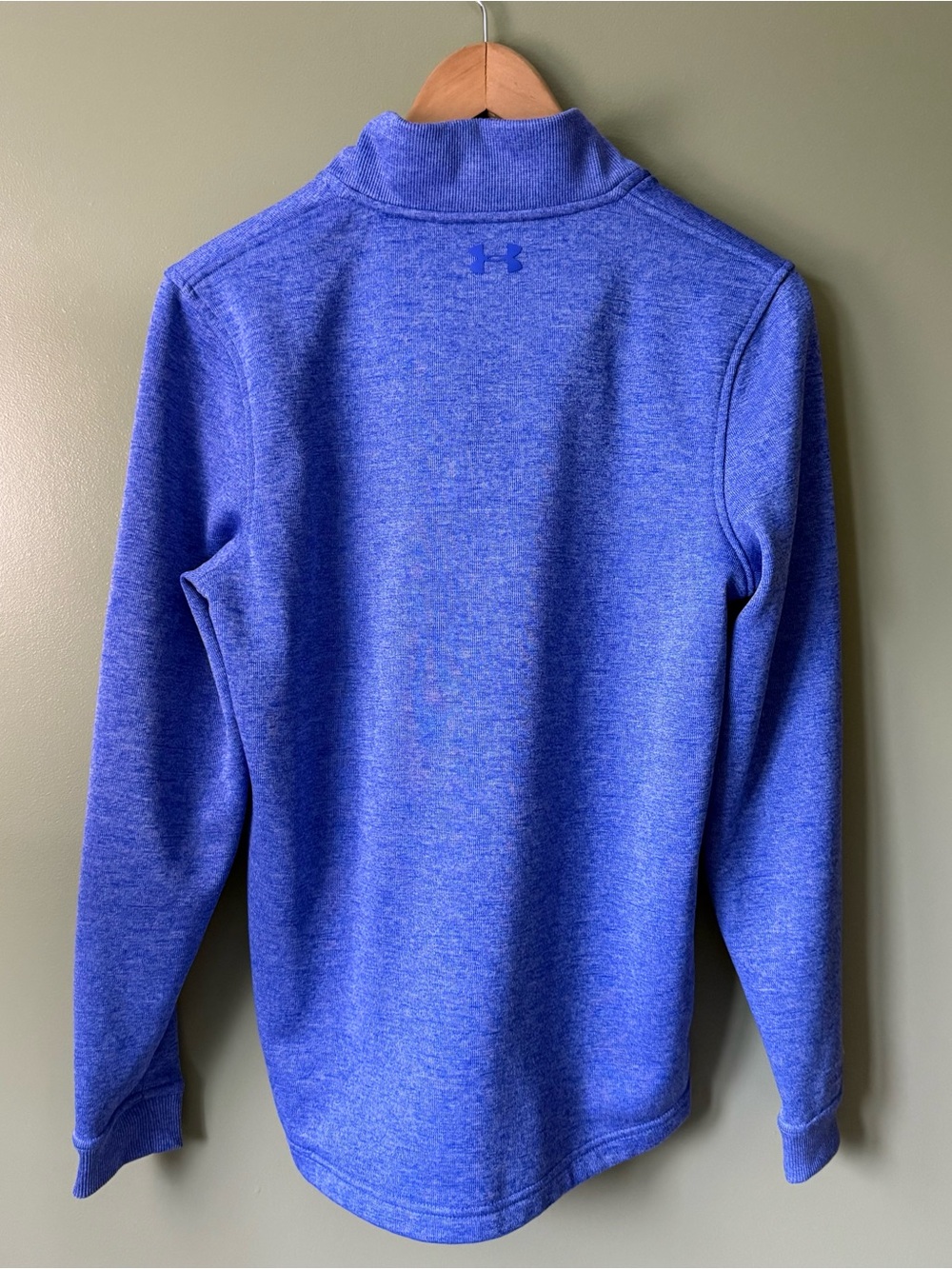 Under Armour Women’s Heather Periwinkle Quarter-Zip Sweater - Picture 2 of 7